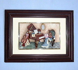 POLY PIANO & VIOLIN 7''*9 FRAMED ART, ONE DESIGN