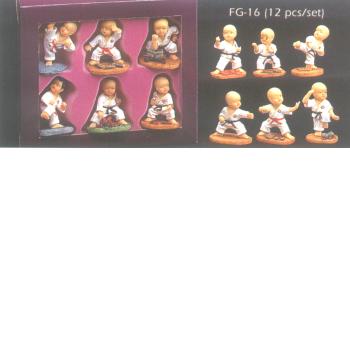 Mini karate figurines, height 2.36 inches