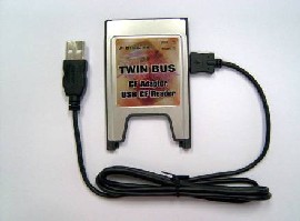 USB 1.1/PCMCIA Twin Bus CF Adapter