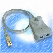 USB to PS/2 Converter, Each PS/2 port is both for mouse and keyboard. PC ann be work from PS/2 devic