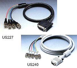 US227, US240 RGB MONITOR CABLES