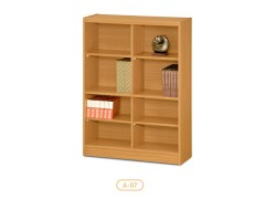 A-07 - 4 Shelf Bookcase W/Divider