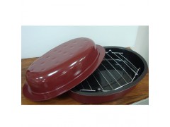 Non-stick Oval Shape Roasting Dutch Oven Pan with Rack