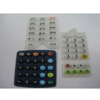 Rubber keypad with PU, EXPOXY coating process