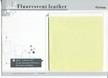 Fluorescent leather