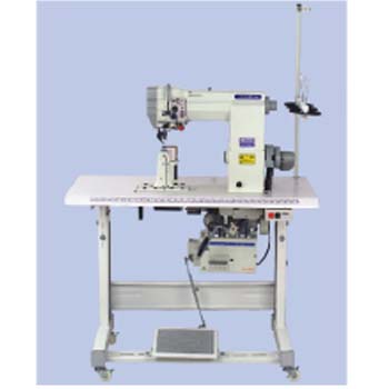 SINGLE NEEDLE DRIVEN ROLLER POST-BED LOCKSTITCH SEWING MACHINE WITH AUTOMATIC THREAD TRIMMER AND BAC