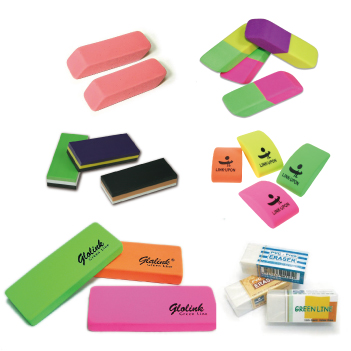 Block and Beveled Eraser (One color / Dual color / Multi-color)