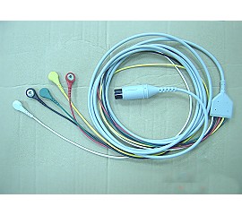 ECG, EKG Cable with 5 Snap