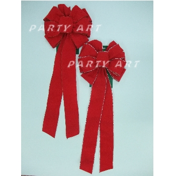 Red velvet decorative bow (Party/Banquet/Christmas)