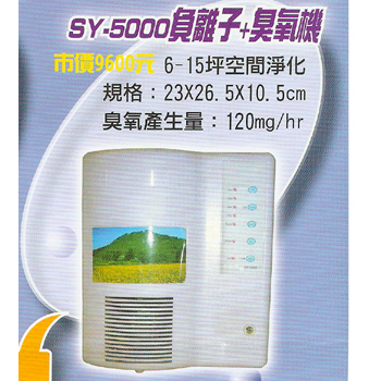 SY-5000 ANION+ OZONE MACHINE