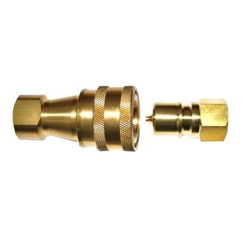hydraulic quick coupler close in the same time made from brass