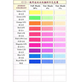 General Pigment Printing Colorant