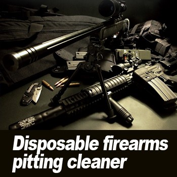 Disposable firearms pitting cleaner