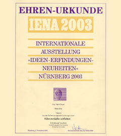 IENA 2003 Silver Medal Award