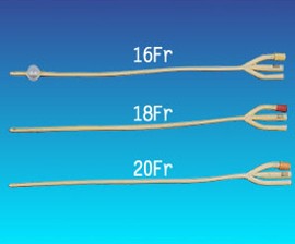 3-Way Foley Catheter Latex 100% Silicone Coated