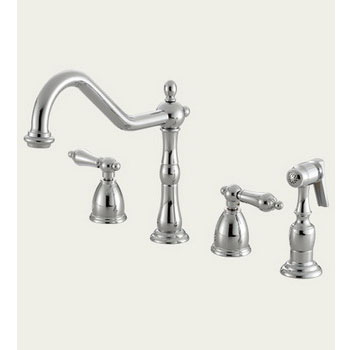 Twin handle widespread kitchen faucet