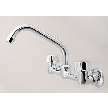 Twin handle kitchen faucet