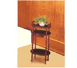 3-TIER OVAL TELEPHONE TABLE