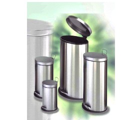 SET/4PCS STAINLESS WASTE PAPER STEP CAN