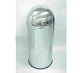 STAINLESS AMERICAN STYLE CYLINDER SHAPE BULLET PUSH BIN