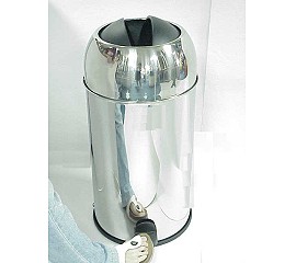 STAINLESS DOUBLE LID CYLINDER SHAPE PEDAL BIN